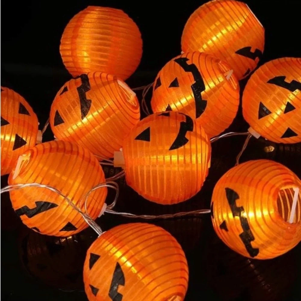 Halloween Lights Halloween Decorations Fairy Lights 10 Led Pumpkin Lanterns